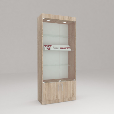 Витрина эконом 12, 3 полки, задняя стенка двп, 2100х900х400