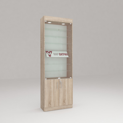 Витрина эконом 20, 7 полок, задняя стенка двп, 2100х700х300 (ВхШхГ)