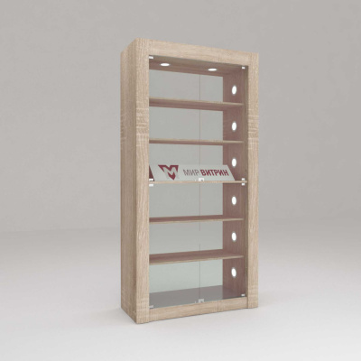 Витрина Афина 4-2, задняя стена стекло, 2200х1100х450 (ВхШхГ)