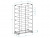 Витрина лофт 10, 1600х900х450, 6 полок, заднее зеркало