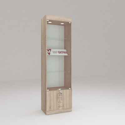 Витрина эконом 16, 3 полки, задняя стенка двп, 2100х600х400 (ВхШхГ)