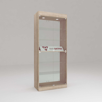 Витрина Афина 2-5, задняя стенка стекло, полки стекло 2200х900х450 (ВхШхГ)