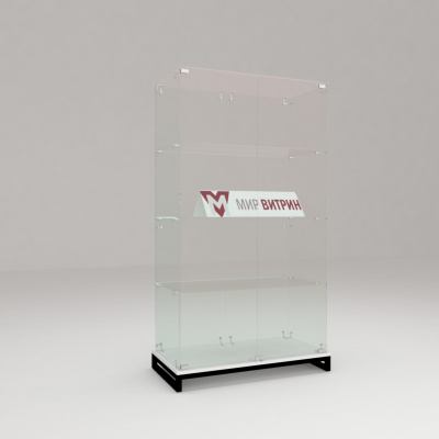 Витрина лофт 5, 1600х900х450, 3 полки, заднее стекло