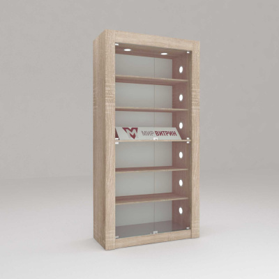 Витрина Афина 4-1, задняя стена лхдф, полки лдсп, 2200х1100х450 (ВхШхГ)