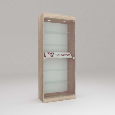 Витрина Афина 2-4, задняя стенка лхдф, полки стекло 2200х900х450 (ВхШхГ)