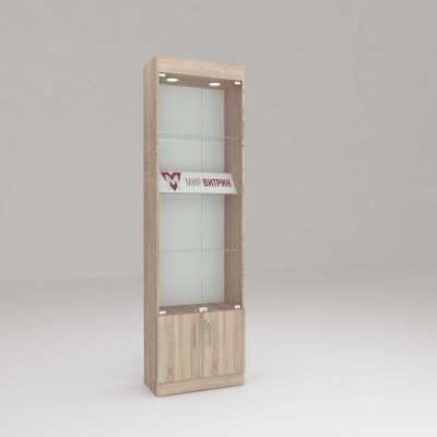 Витрина эконом 8, 3 полки, задняя стенка двп, 2100х600х300 (ВхШхГ)